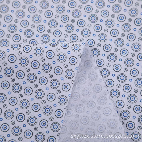 White Poplin Dot Printed Fabrics For Sewing Shirts